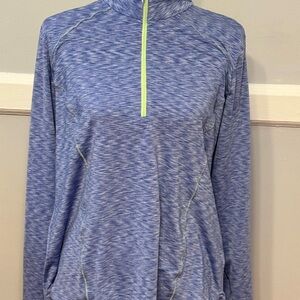 Zero Restriction Tour Series Blue Sporty Tennis Activewear PullOver Zip Jacket